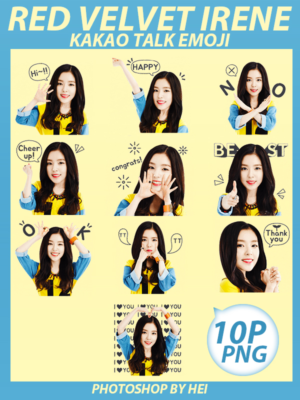 Red Velvet irene kakao talk emoji png pack by hyukhee05 on DeviantArt