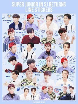 Super Junior in SJ Returns Line Sticker 24P png