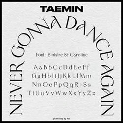SHINee Taemin Never Gonna Dance Again Act2 Font