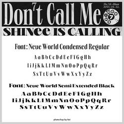 SHINee Don't Call Me font