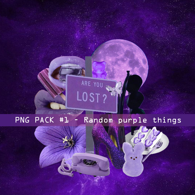 PNG Pack #1 - Random purple things by ndpoanh on DeviantArt