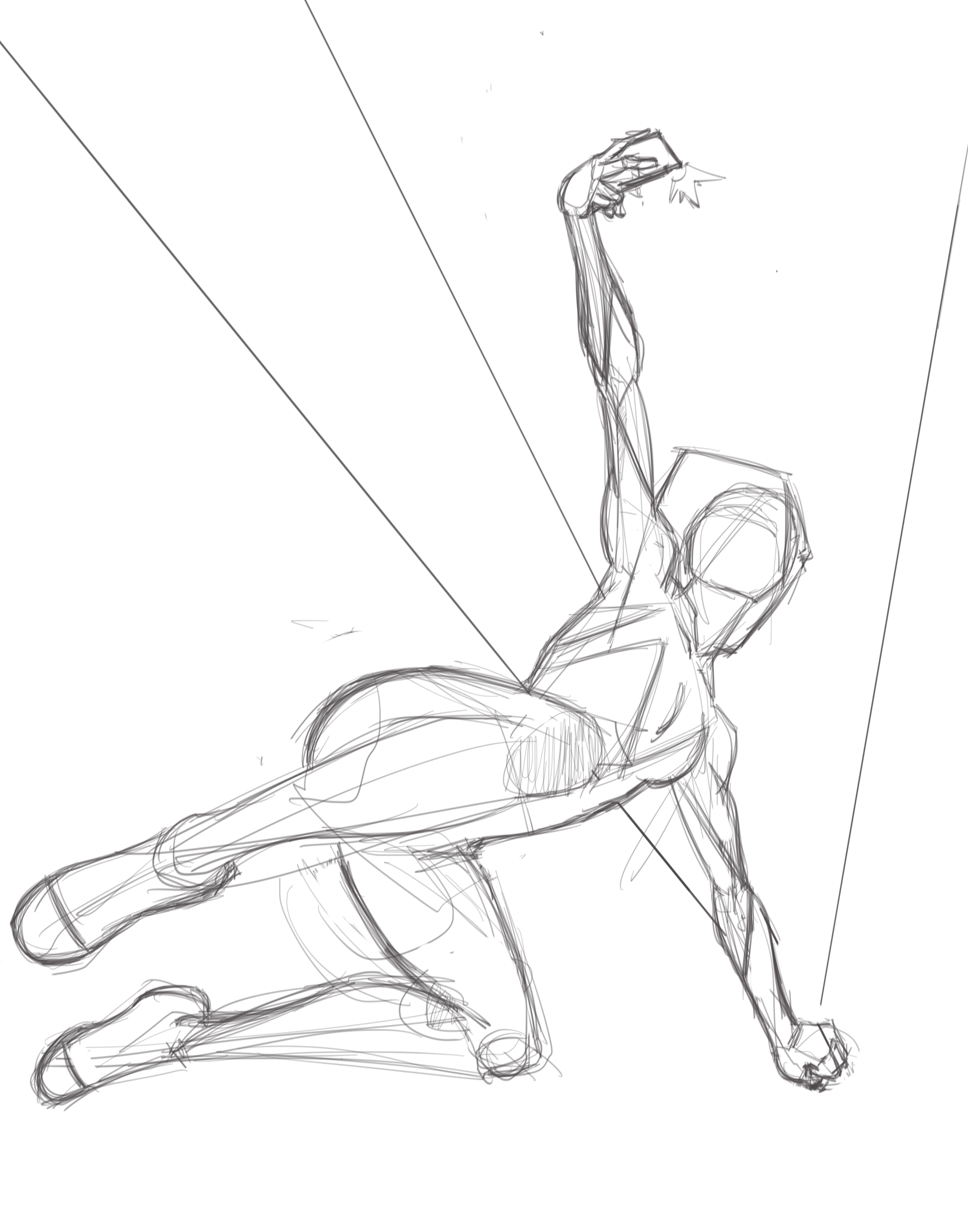 Spider Woman Poses Drawing