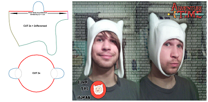 Finn hat pattern by NekoRushi on DeviantArt Finn hat pattern by NekoRushi on DeviantArt