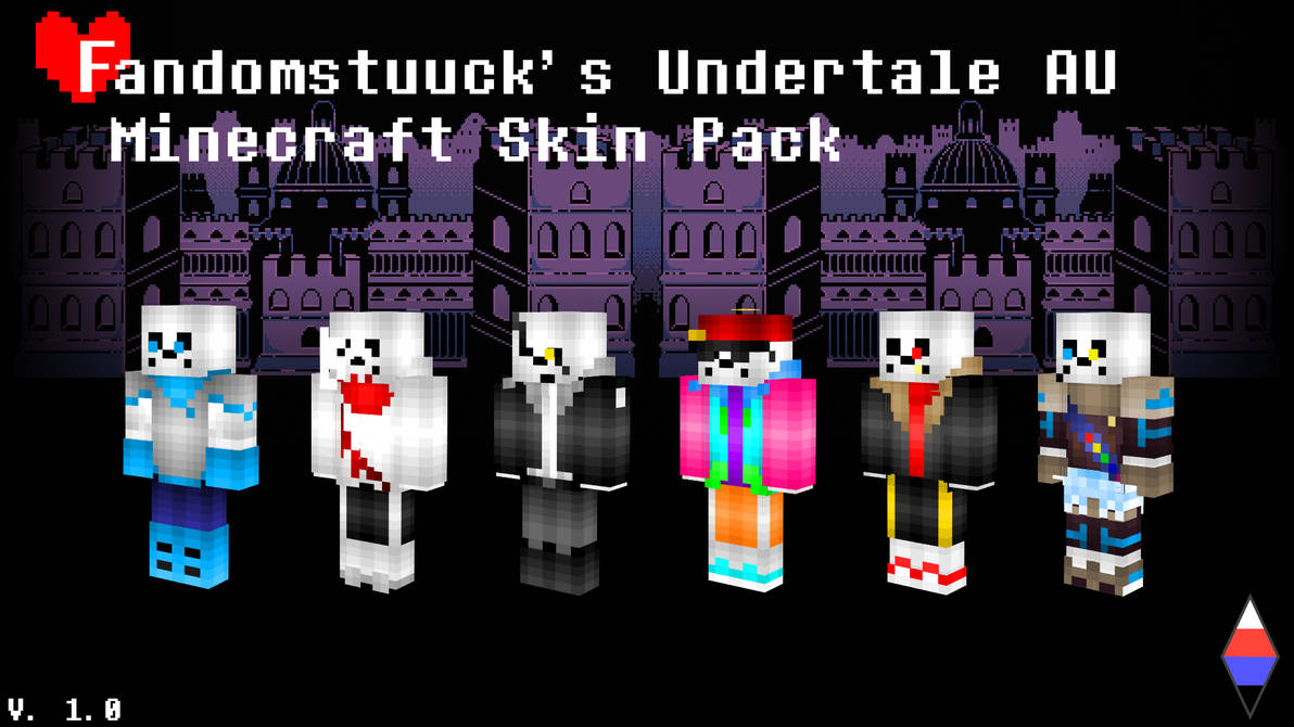 Fandomstuuck S Undertale Au Minecraft Skin Pack By Fandomstuuck On Deviantart