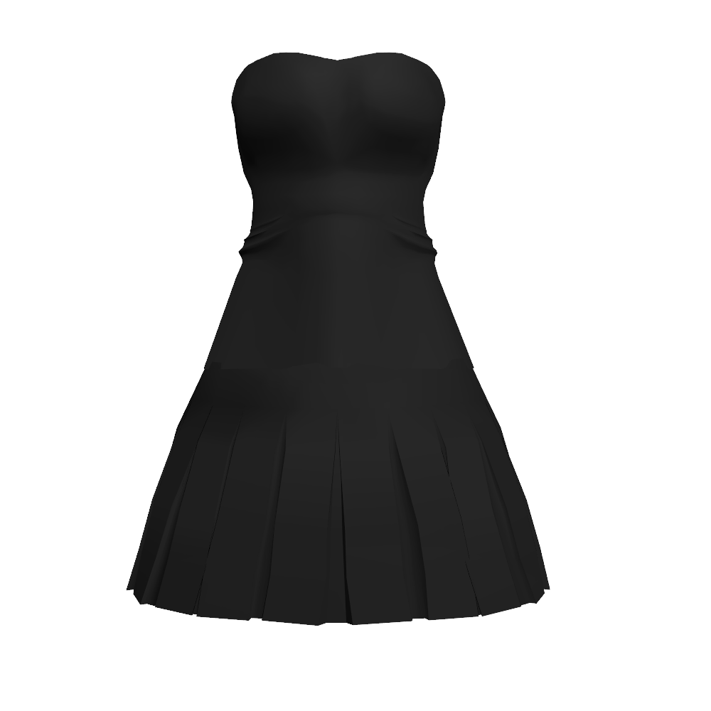 Mmd black dress