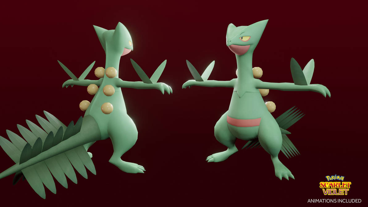 Pokemon S/V - Sceptile by Raregundy on DeviantArt