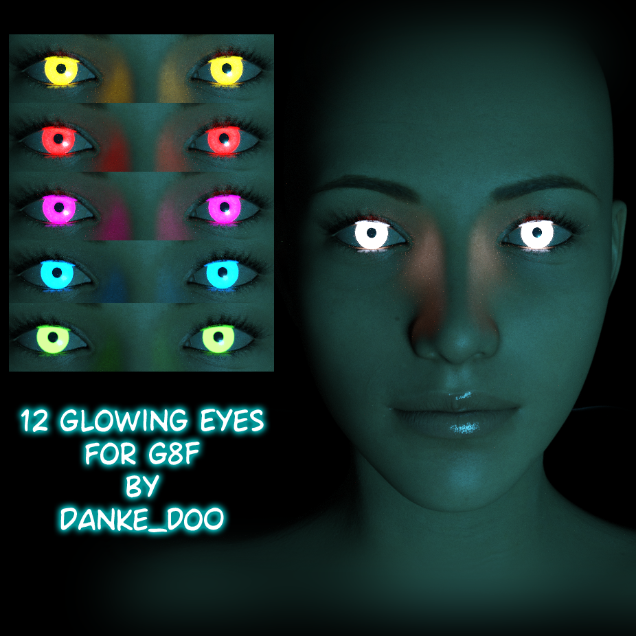 12 Glowing eyes for GF8 DAZ3D by dankedoo on DeviantArt