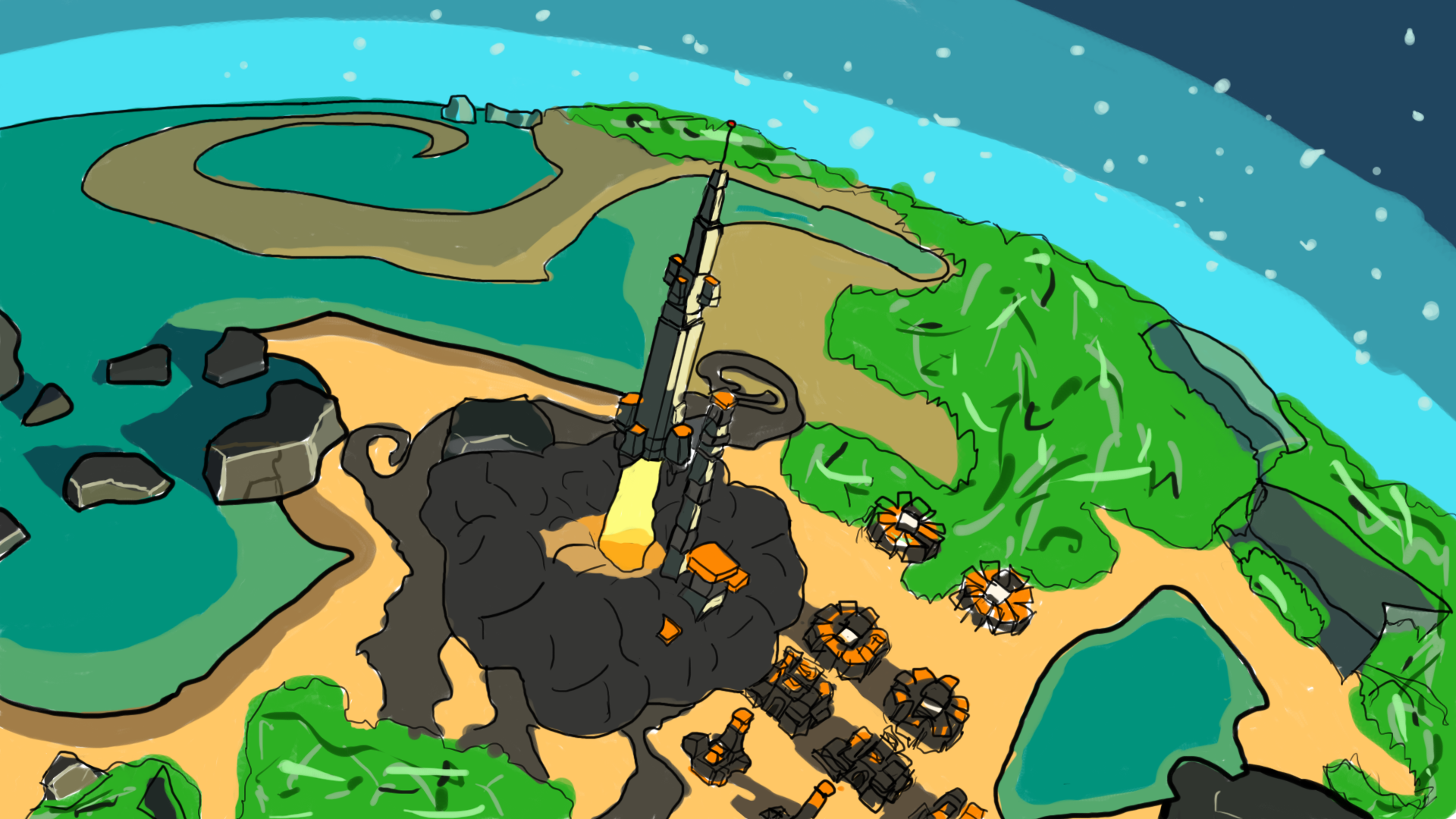 Rocket Launch - Planetary Annihilation by epf24 on DeviantArt