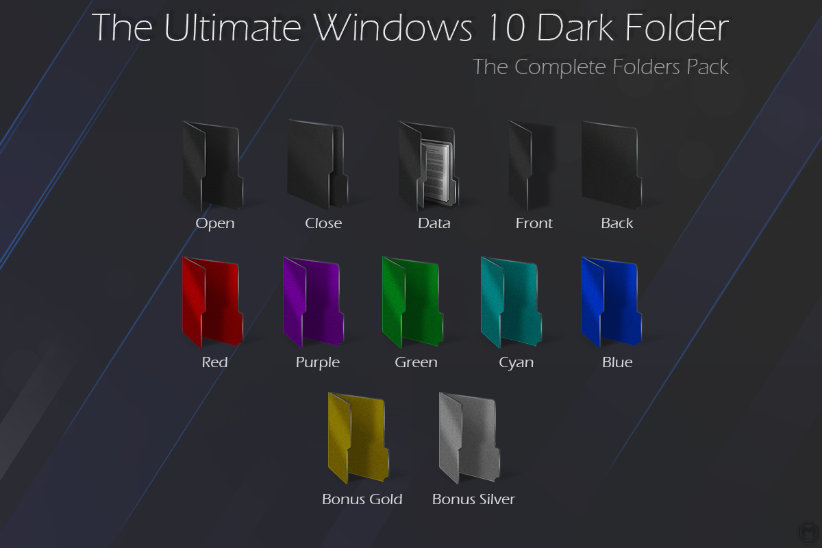 THE ULTIMATE WINDOWS 10 DARK FOLDERS The Complete by Mounir210 on