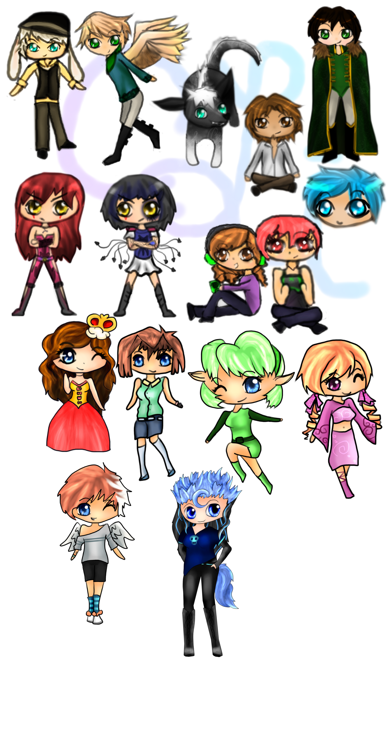 Commission chibi batch by magicwingsforever on DeviantArt