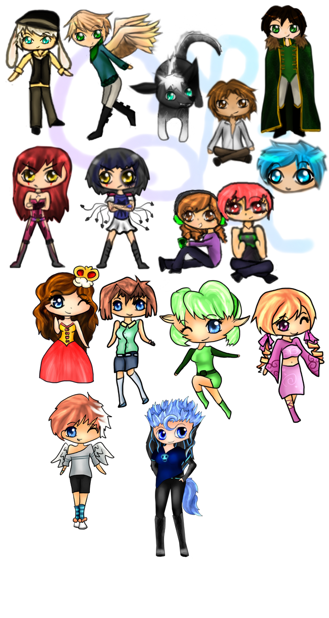 Commission chibi batch by magicwingsforever on DeviantArt