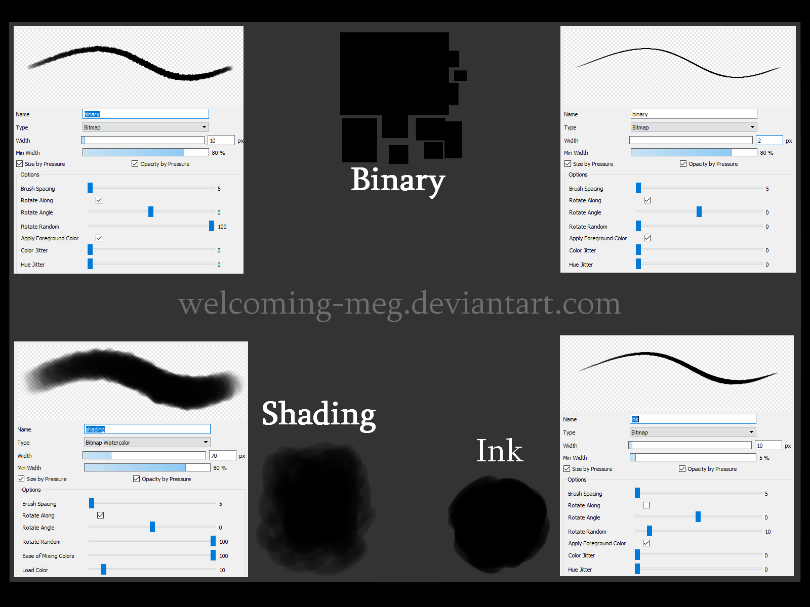 how to make a binary brush firealpaca