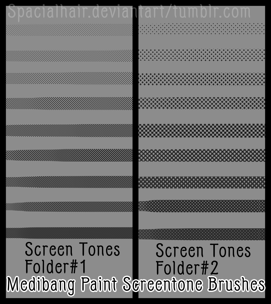 Converted Medibang Screentone Brushes by SpacialHair on DeviantArt