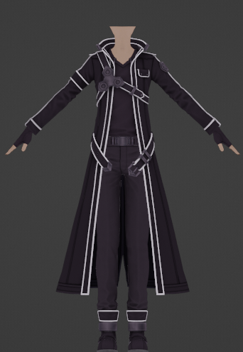 SAOFD Kirito - Black Wyrm Coat by SwordArtOnlineVRC on DeviantArt