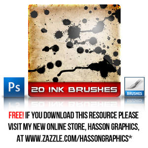 20 Ink Photoshop Brushes