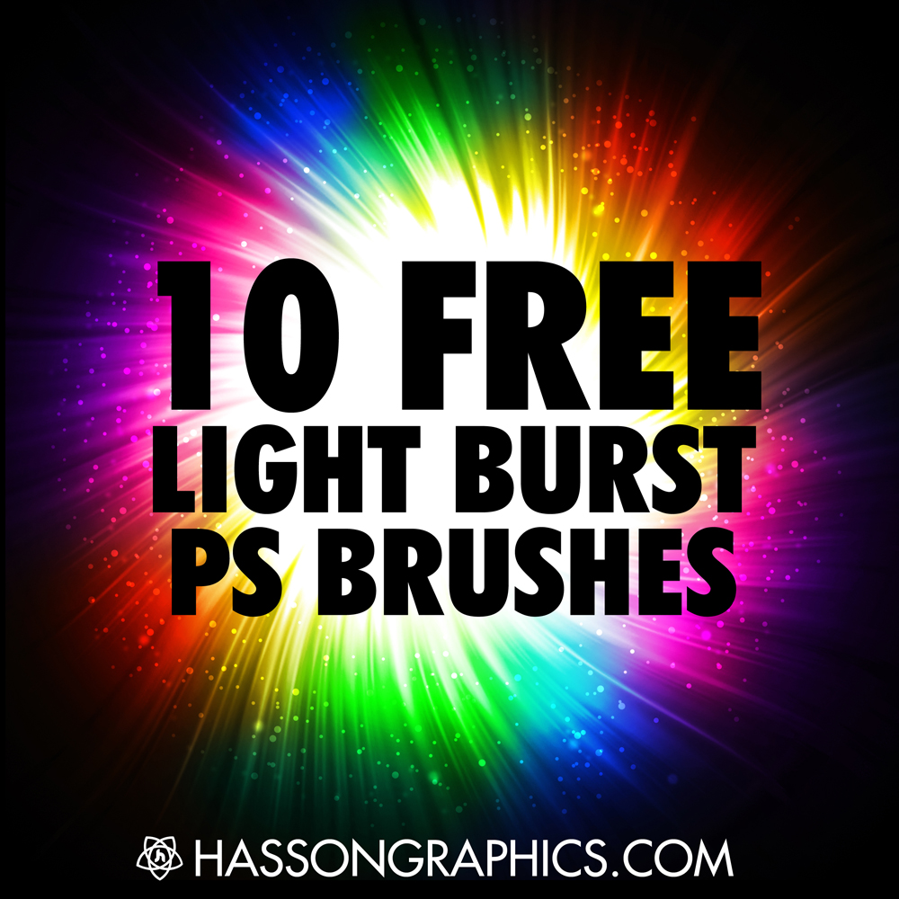 10 Free Hi-Res Light Burst Photoshop Brushes