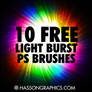10 Free Hi-Res Light Burst Photoshop Brushes