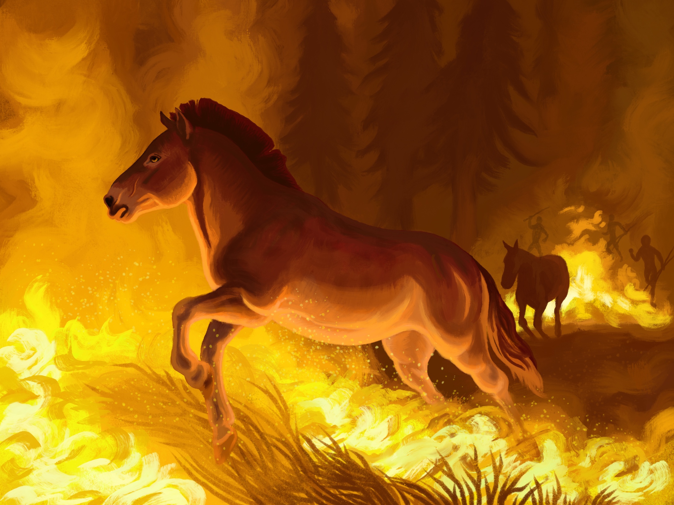 Fire Horse by agustindiazart on DeviantArt