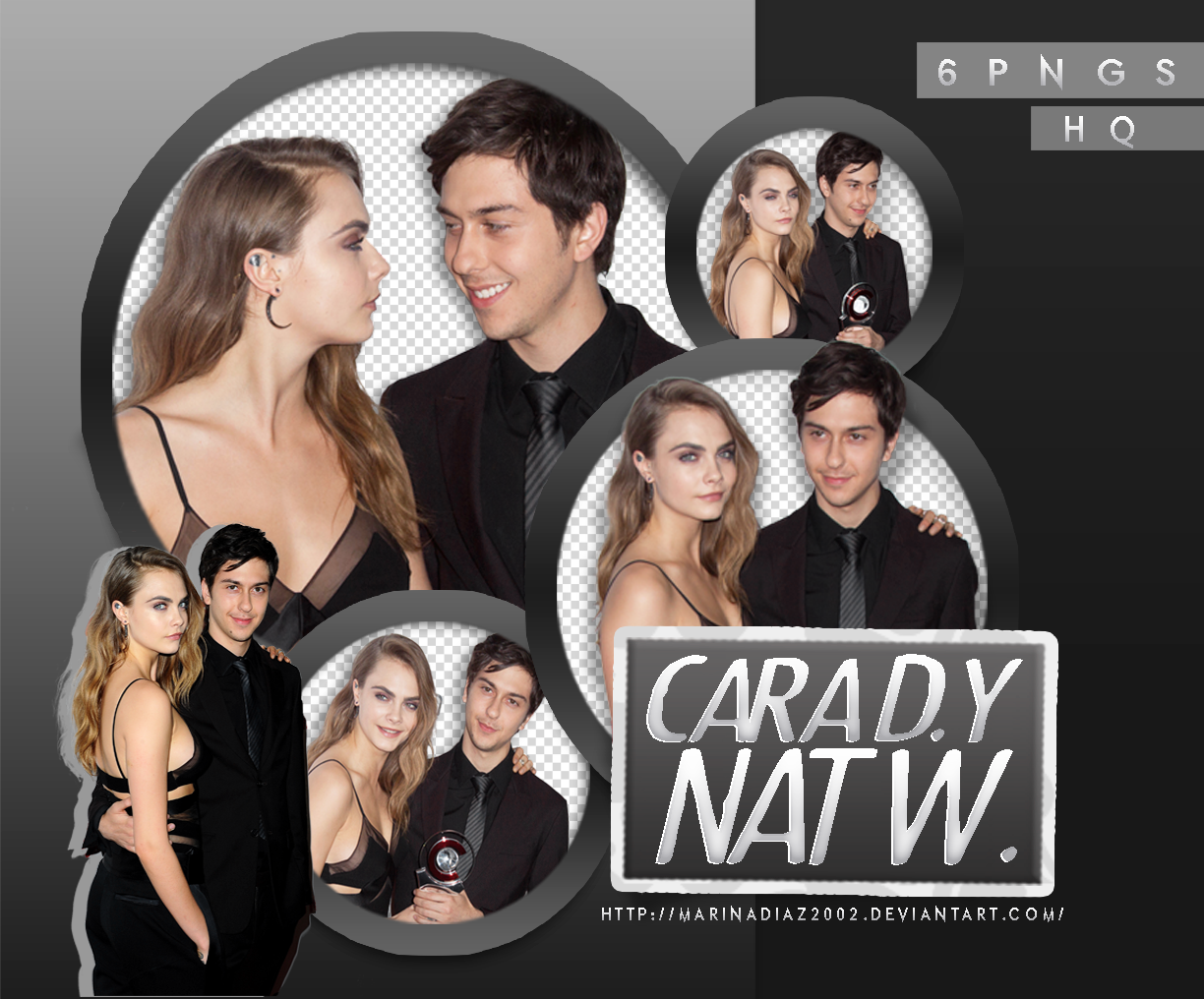 Pack PNG - Cara Delevingne y Nate Wolff #2