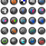 Black Button Social Media Icon