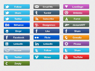 Social Icon Bars