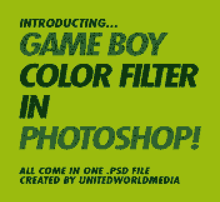 Game Boy Color filter in PSD! by UnitedWorldMedia on DeviantArt