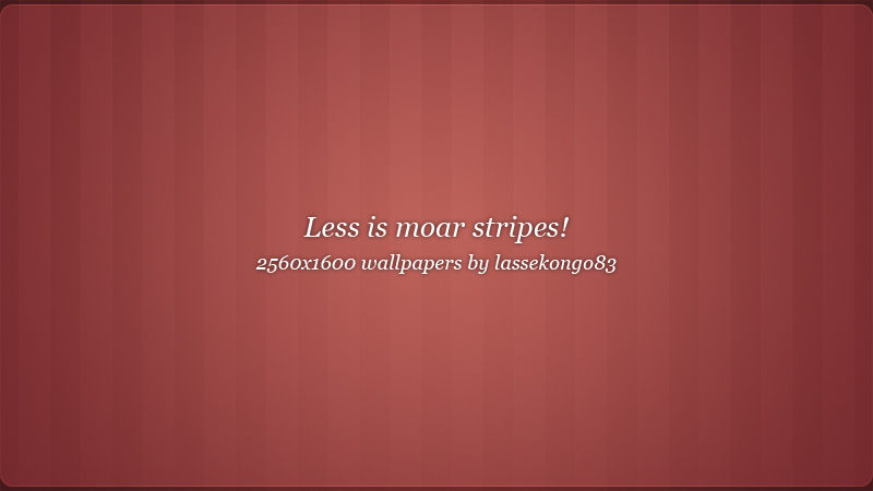 Less is moar stripes