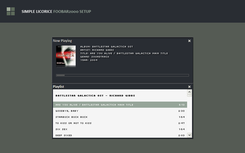 Simple Licorice Foobar2k Setup