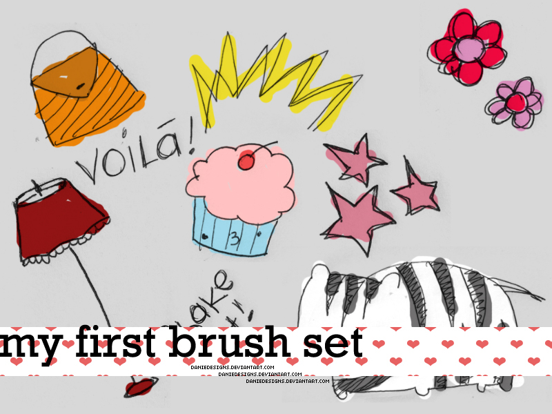 my first brush set by daniedesigns on DeviantArt