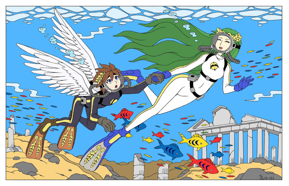 Pit's Swimming Lesson - Part 3 by MrGerudoMan on DeviantArt