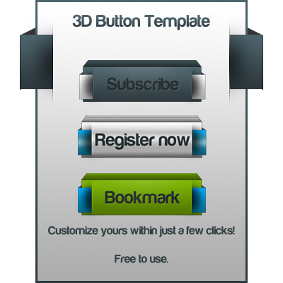 3D Buttons Template PSD