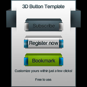 3D Buttons Template PSD