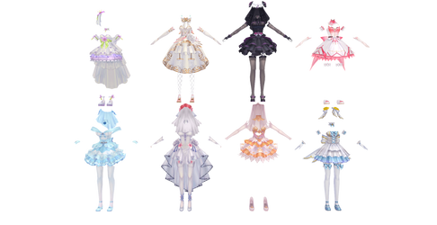 [MMD DL] King's raid wedding outfits