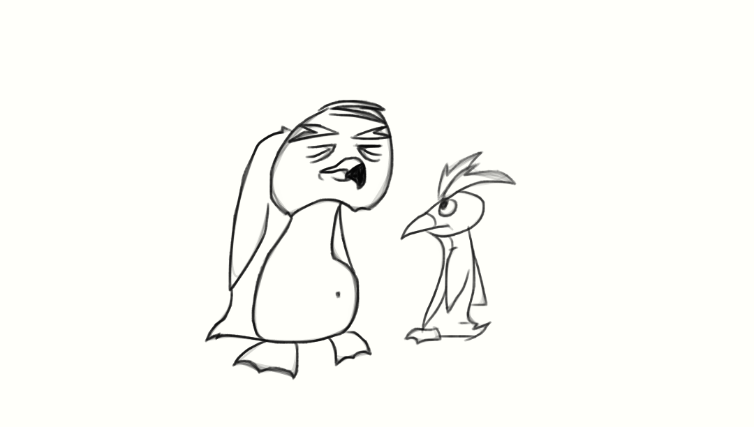 Cartoon Macaroni Penguinz