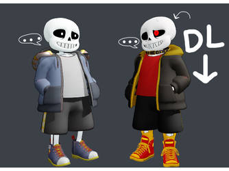 MMD Underfell Sans Model (edit) +NEW DL