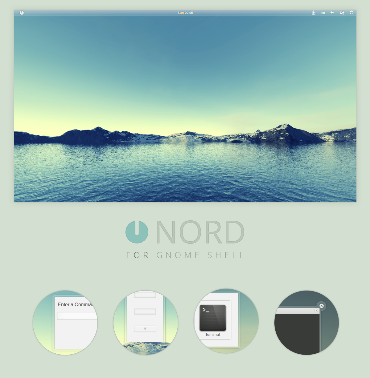 GNOME Shell: Nord by 0rAX0