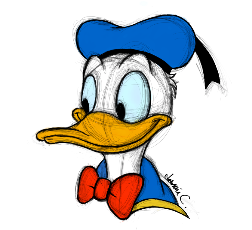 Donald Duck: digital sketch