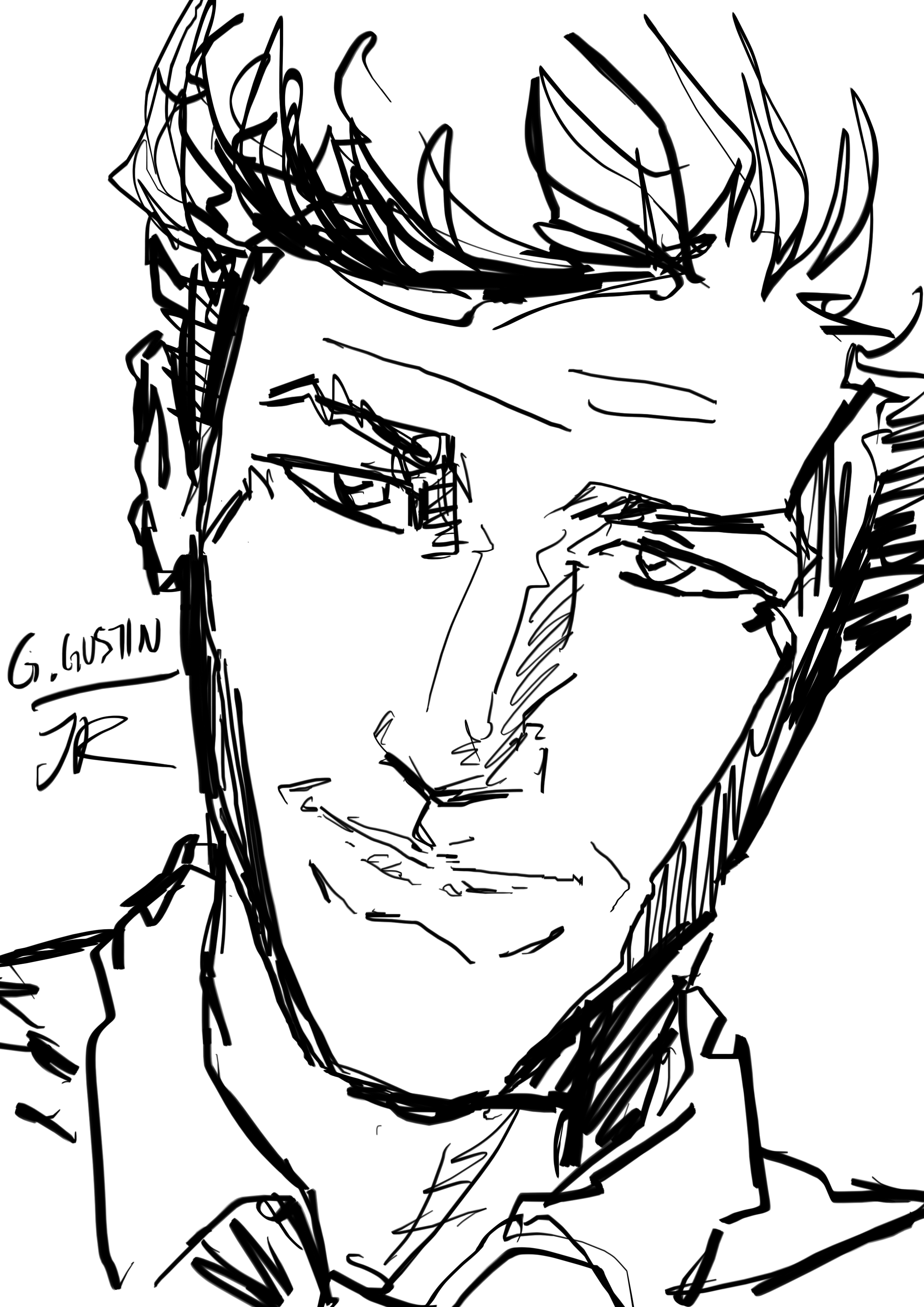 Grant Gustin Drawing