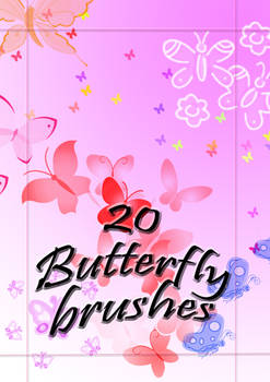 20 Butterfly Brushes