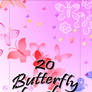 20 Butterfly Brushes