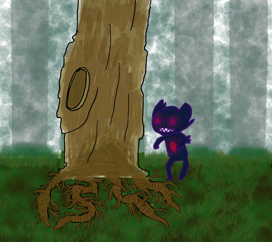 Sableye Rake Sableye with Tree by eward638 on DeviantArt