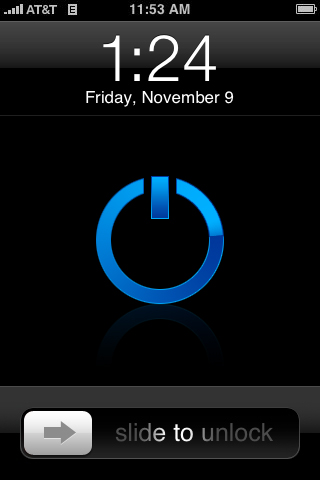 Simple Blue Power For iPhone