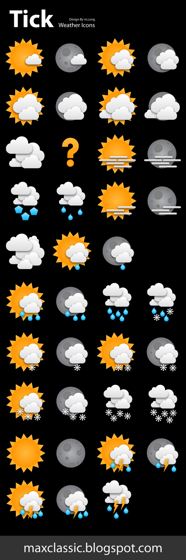tick weather icons