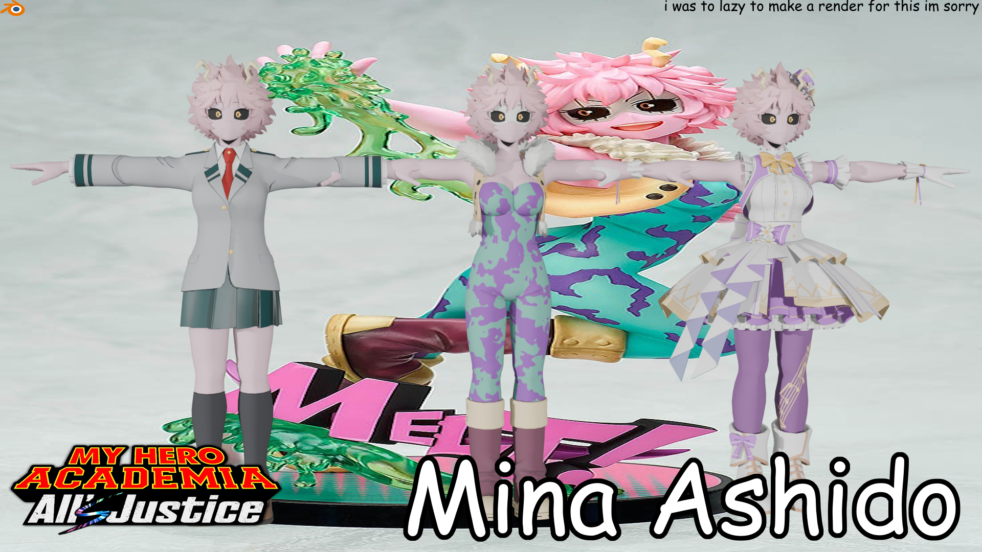 Mina Ashido All's Justice Model by Random-Artery on DeviantArt