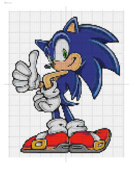 Sonic Cross Stitch Pattern