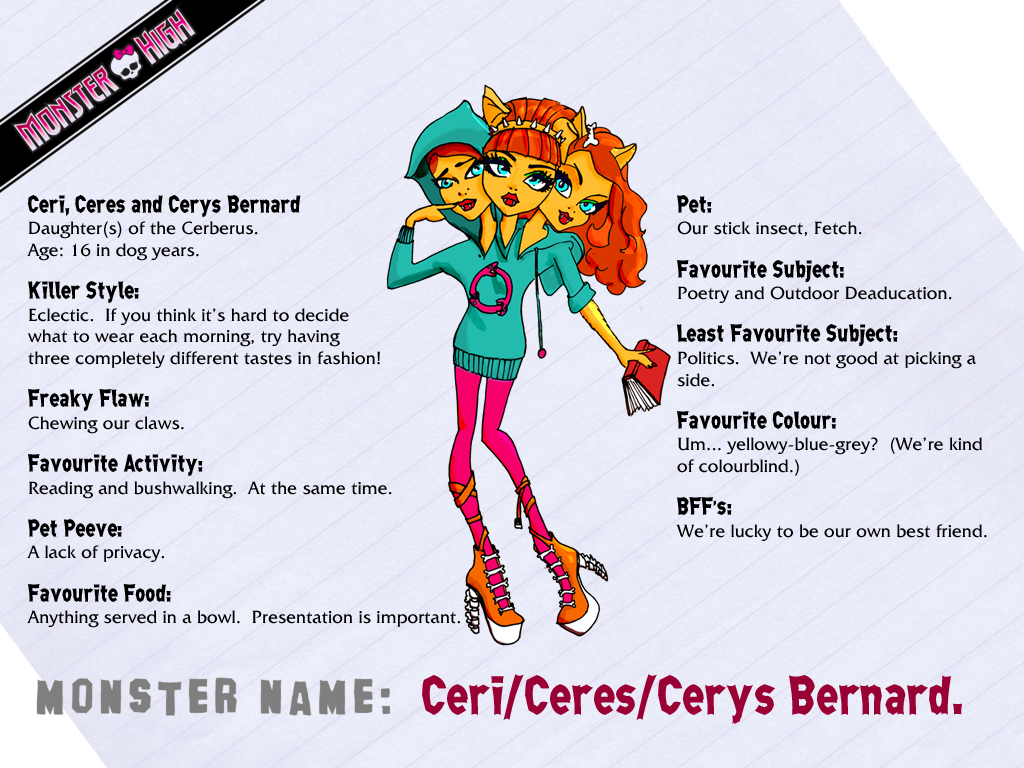 Monster High - Ceri/Ceres/Cerys Bernard