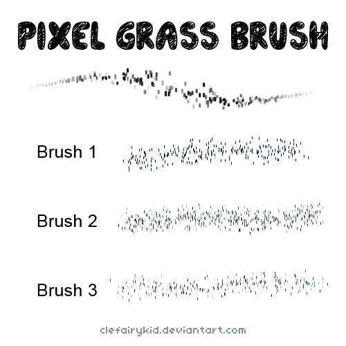 Pixel Grass Brush Set