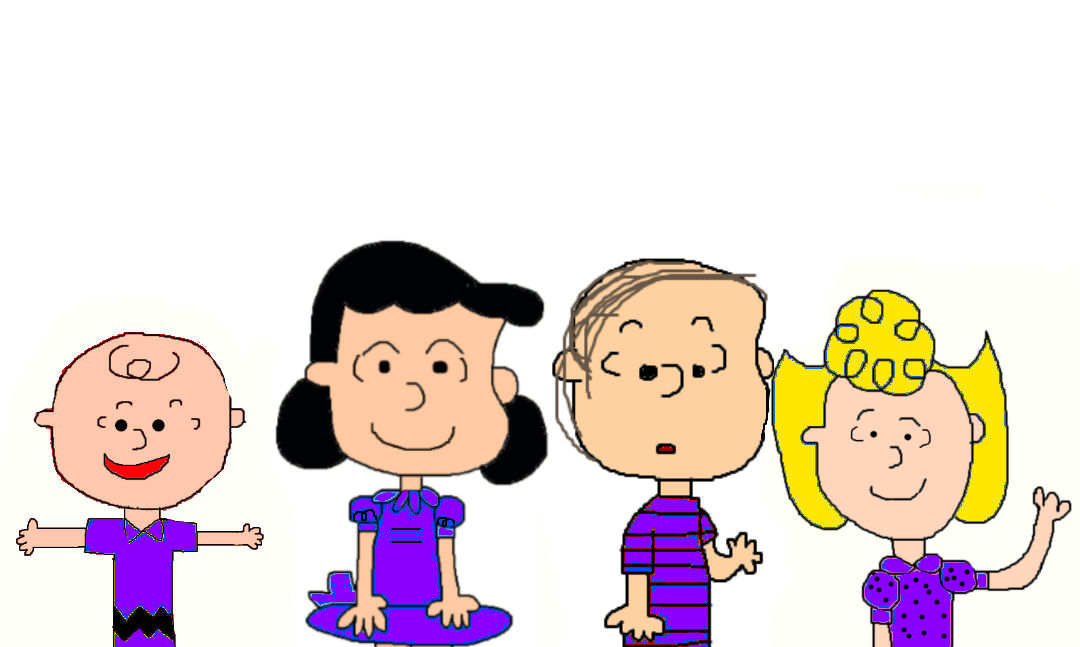 The Peanuts Gang Wearing Purple by KatelynBrown2002 on DeviantArt