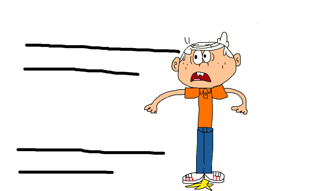Lincoln Loud slipping on Banana Peel by KatelynBrown2002 on DeviantArt