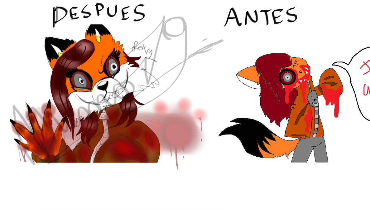 Antes Y Despues: Foxy by mimar79 on DeviantArt